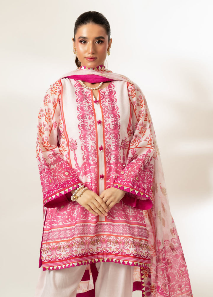 Zaaviay Pret Embroidered Chudnri Lawn 3 Piece Suit Rosy Radiance