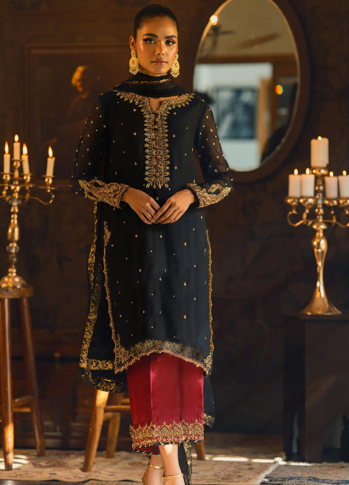 Zaaviay Pret Embroidered Khaadi Net 3 Piece Suit Alya