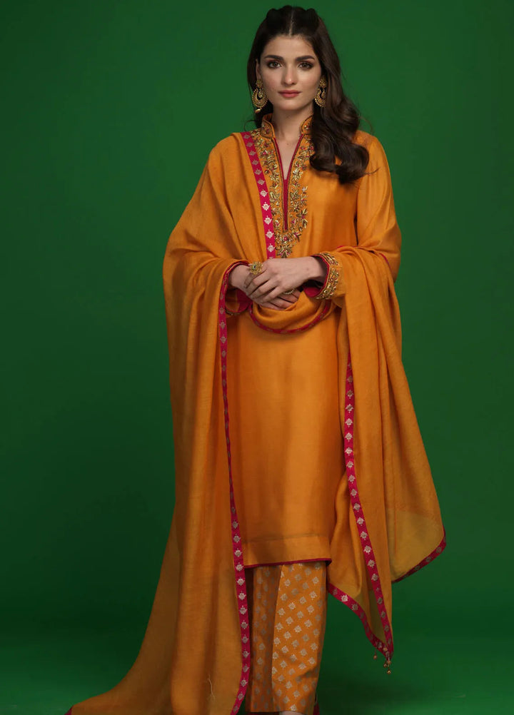Zaaviay Pret Embroidered Khaadi Net 3 Piece Suit Noorain