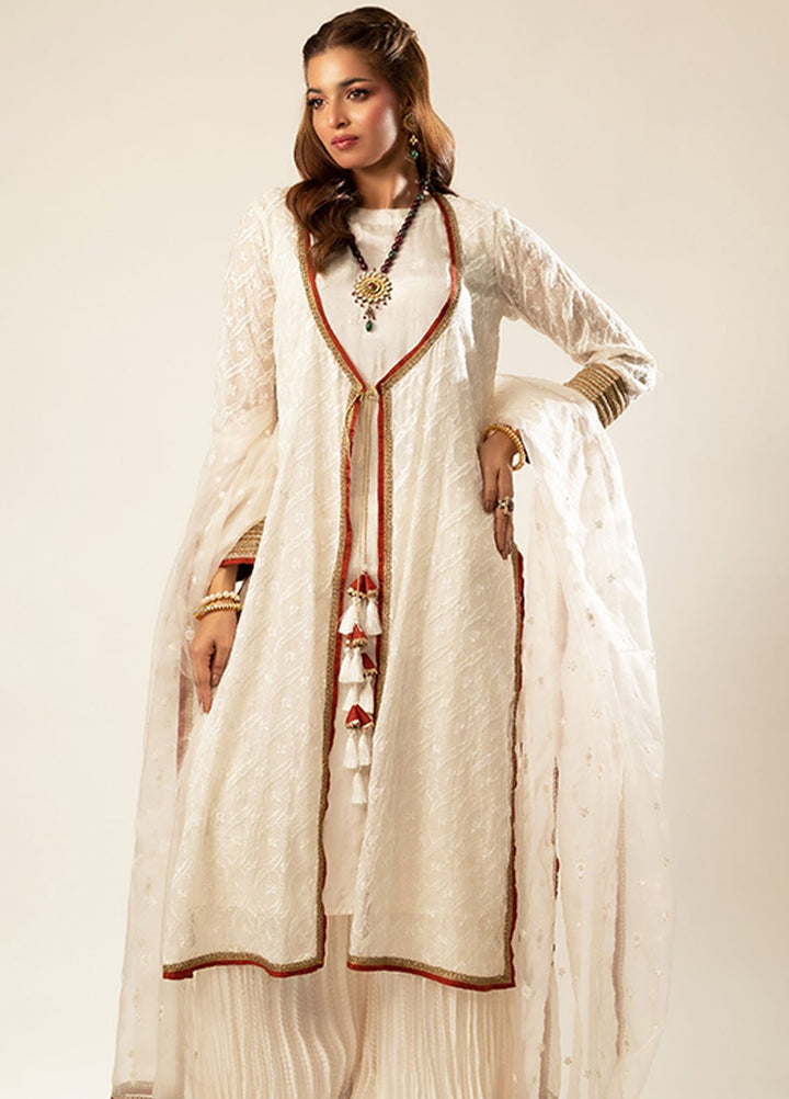 Zaaviay Pret Embroidered Khaddi Net 3 Piece Suit Angel Whisper