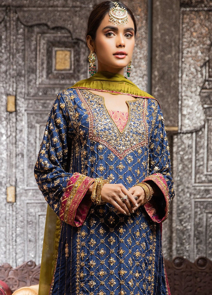 Zaaviay Pret Embroidered Raw Silk 3 Piece Suit Roshan