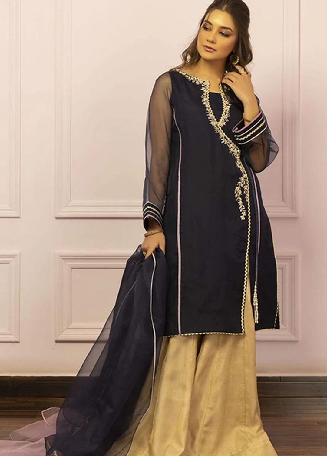 Zaaviay Luxury Pret Organza 3 Piece Dress ZV22PF ARZAQ