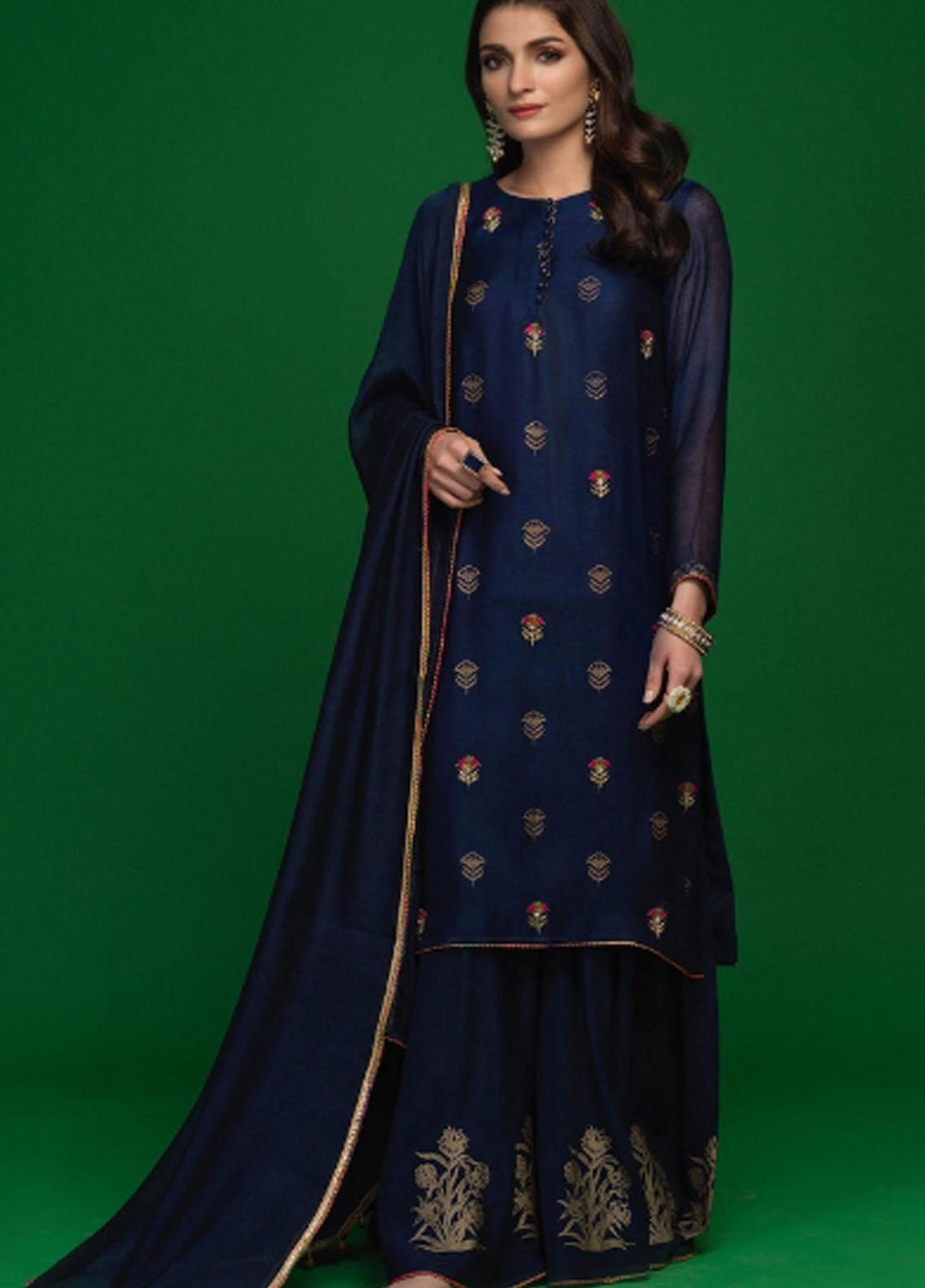 Zaaviay Pret Embroiderd Khaadi Net 3 Piece ZV21RW ZST-0005 Elif