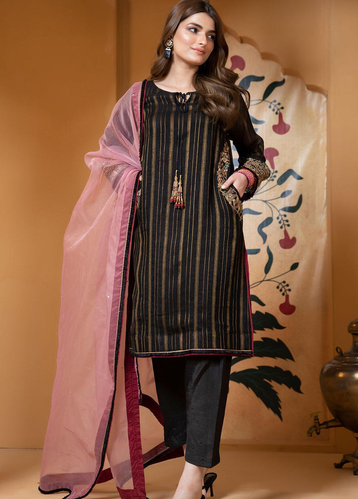 Zaaviay Luxury Pret Embroidered Cotton Net 3 Piece Dress Bansuri