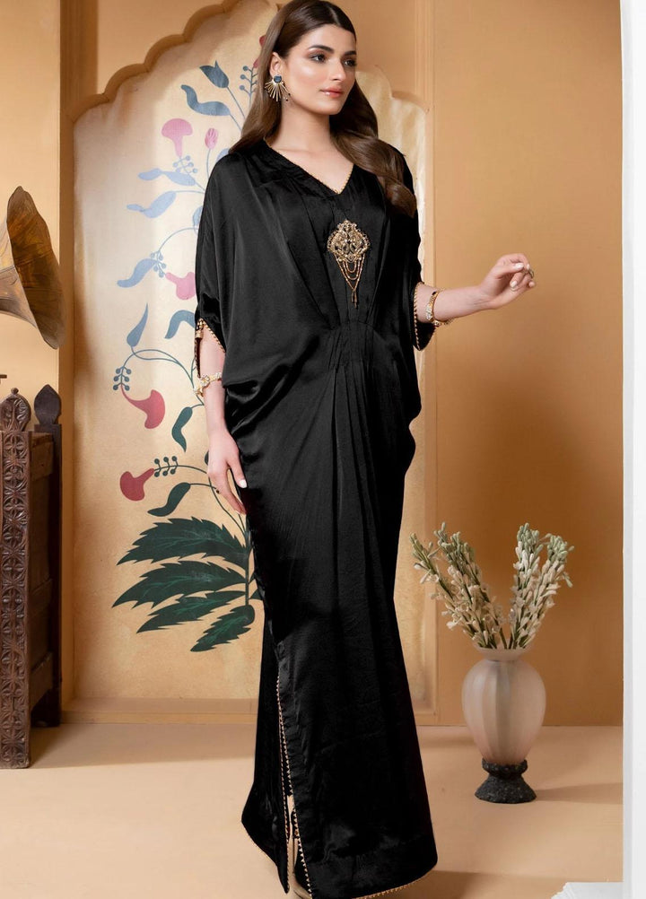 Zaaviay Luxury Pret Embroidered Silk Kaftan Maahi B