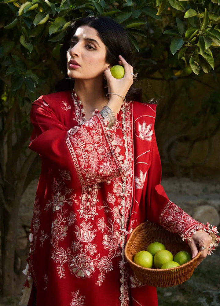 Zaha By Khadijah Shah Embroidered Khaddar Suits Unstitched 3 Piece ZL24W ZW24-02 Dilara - Winter Collection