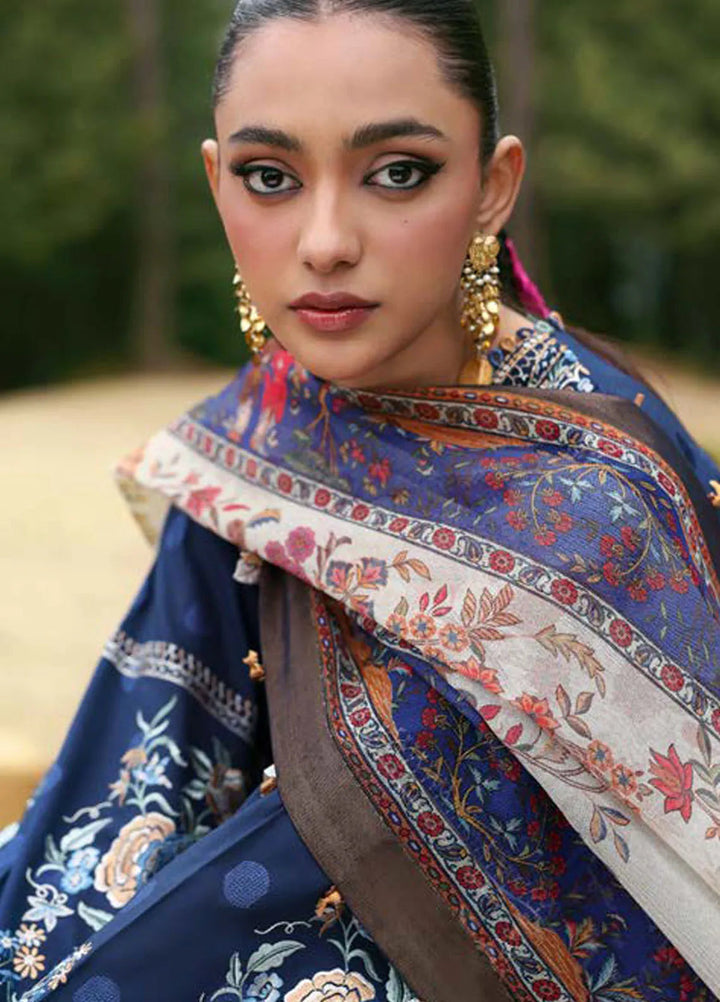 Zaha By Khadijah Shah Embroidered Lawn Suits Unstitched 3 Piece ZL25NL D-12 B Zuri - Summer Collection