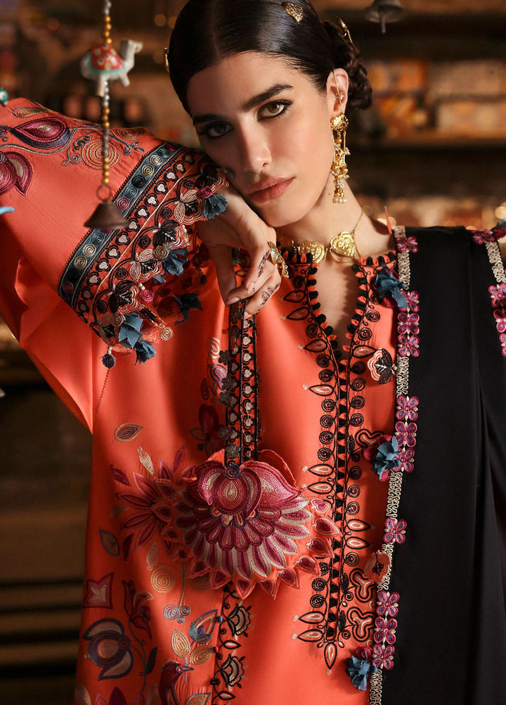 Zaha by Khadijah Shah Embroidered Lawn Suits Unstitched 3 Piece ZL25UF D-06 Rangrez - Festive Collection
