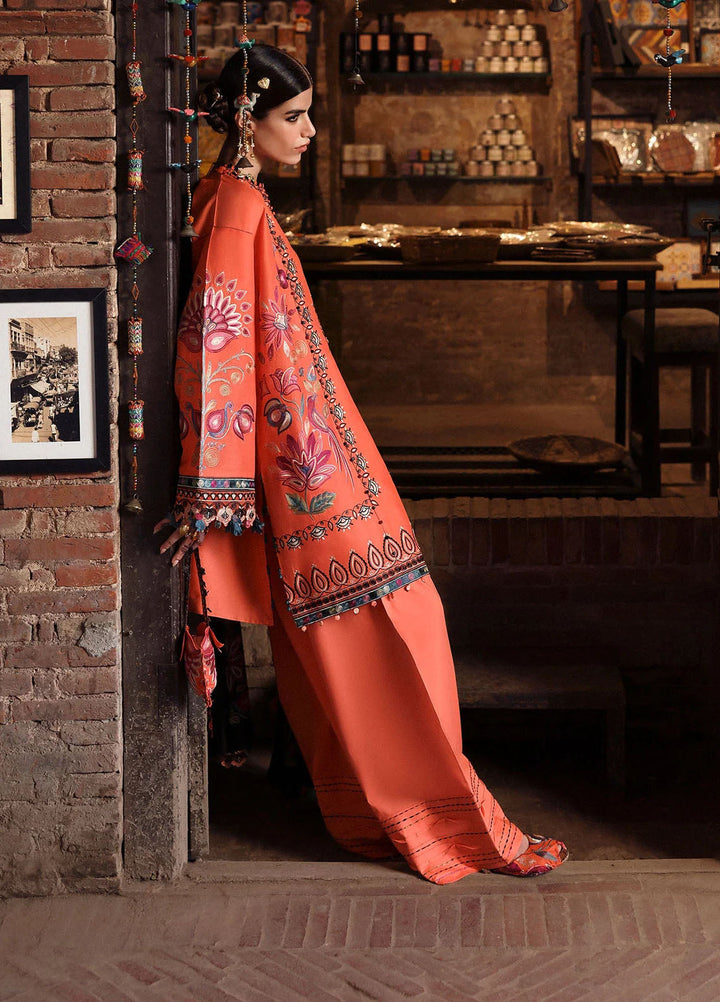 Zaha by Khadijah Shah Embroidered Lawn Suits Unstitched 3 Piece ZL25UF D-06 Rangrez - Festive Collection