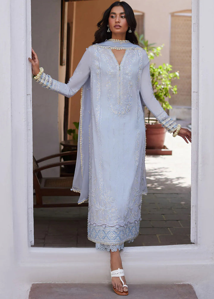 Zaha Embroidered Lawn Suit Unstitched 3 Piece ZL24F D-01 Mira - Festive Collection