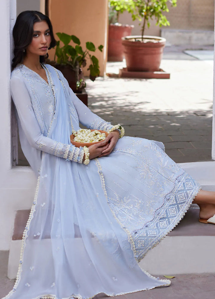 Zaha Embroidered Lawn Suit Unstitched 3 Piece ZL24F D-01 Mira - Festive Collection