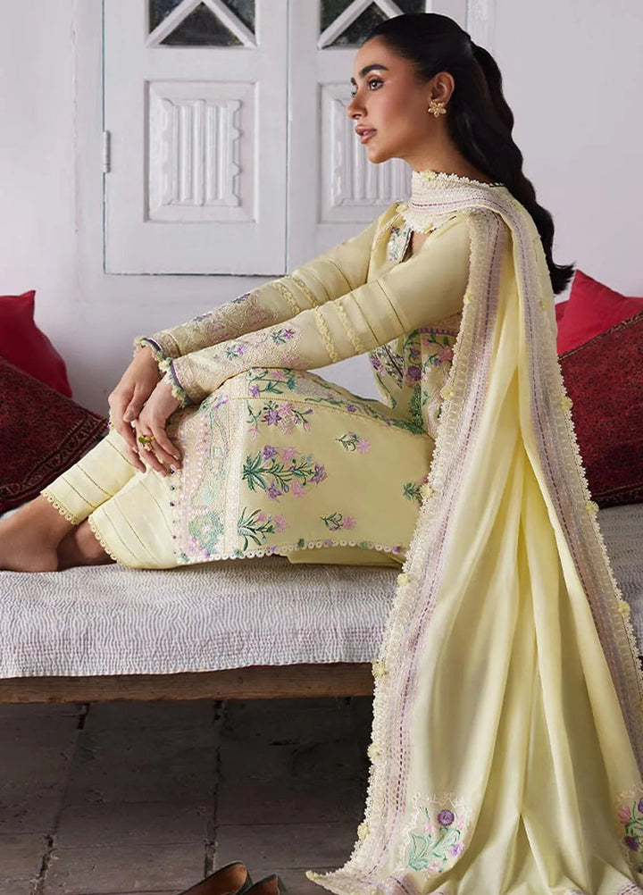 Zaha Embroidered Lawn Suit Unstitched 3 Piece ZL24F D-09 Lana - Festive Collection