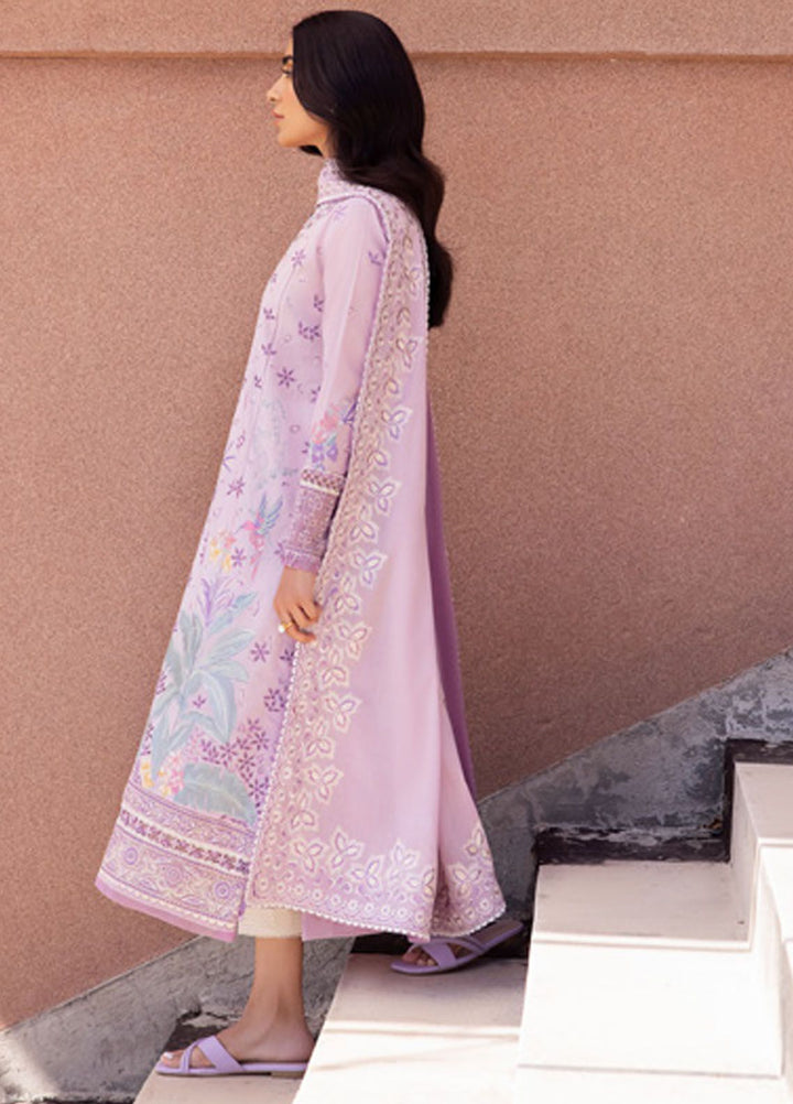 Zaha Embroidered Lawn Suits Unstitched 3 Piece ZL24-01A - Summer Collection