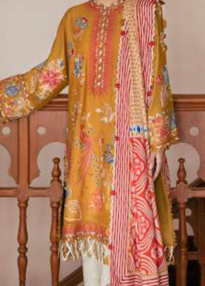 Zaha By Khadijah Shah Embroidered Lawn Suits Unstitched 3 Piece ZKS23FU ZF 23-02 Derin - Festive Collection