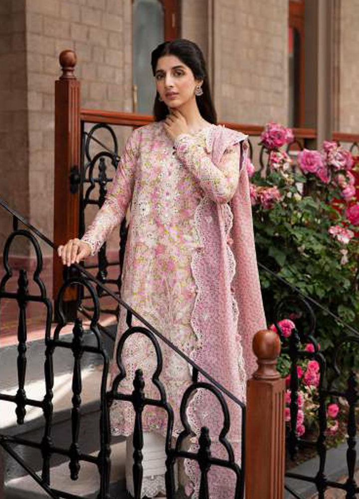 Zaha By Khadijah Shah Embroidered Lawn Suits Unstitched 3 Piece ZKS23FU ZF 23-04 Leyla - Festive Collection