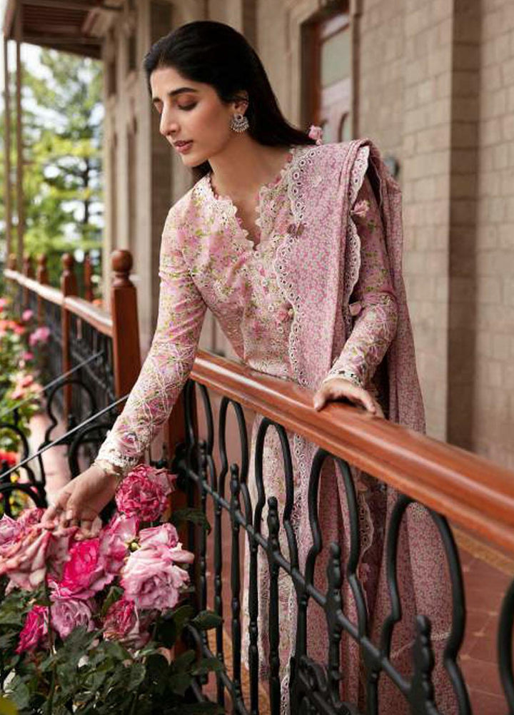 Zaha By Khadijah Shah Embroidered Lawn Suits Unstitched 3 Piece ZKS23FU ZF 23-04 Leyla - Festive Collection