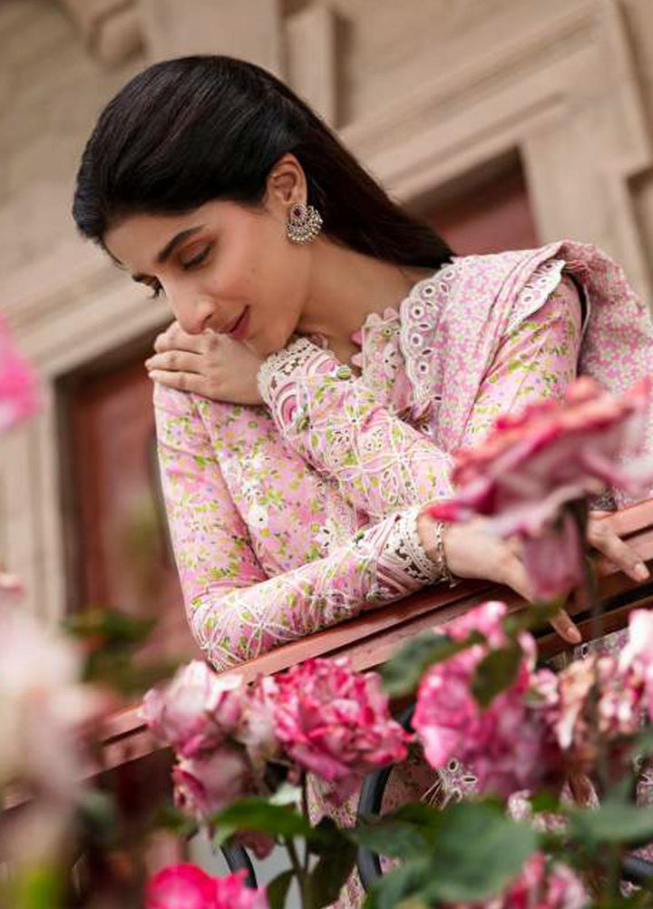 Zaha By Khadijah Shah Embroidered Lawn Suits Unstitched 3 Piece ZKS23FU ZF 23-04 Leyla - Festive Collection