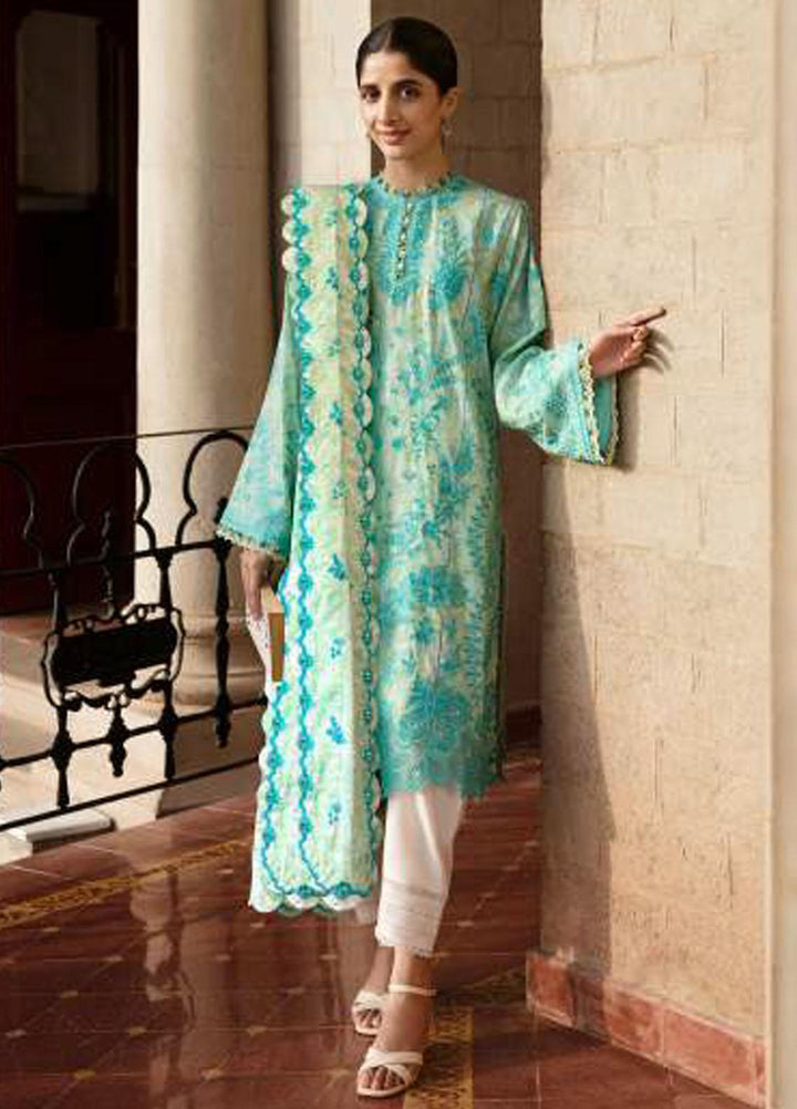 Zaha By Khadijah Shah Embroidered Lawn Suits Unstitched 3 Piece ZKS23FU ZF 23-05 Miray - Festive Collection