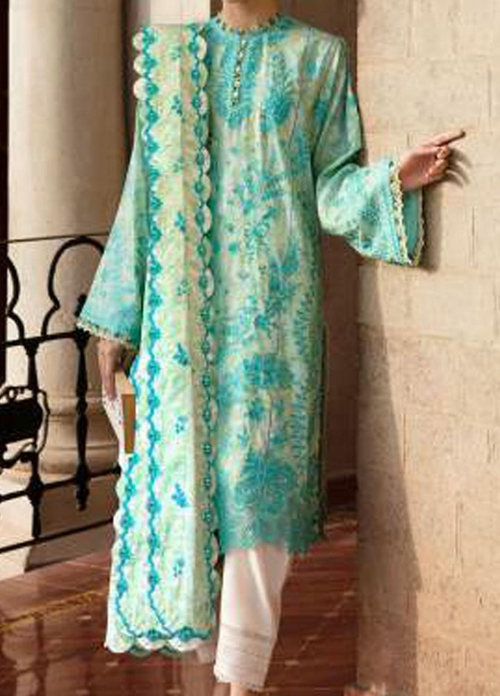 Zaha By Khadijah Shah Embroidered Lawn Suits Unstitched 3 Piece ZKS23FU ZF 23-05 Miray - Festive Collection