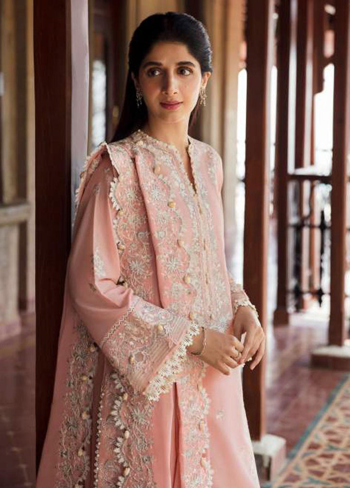 Zaha By Khadijah Shah Embroidered Lawn Suits Unstitched 3 Piece ZKS23FU ZF 23-06 Ela - Festive Collection