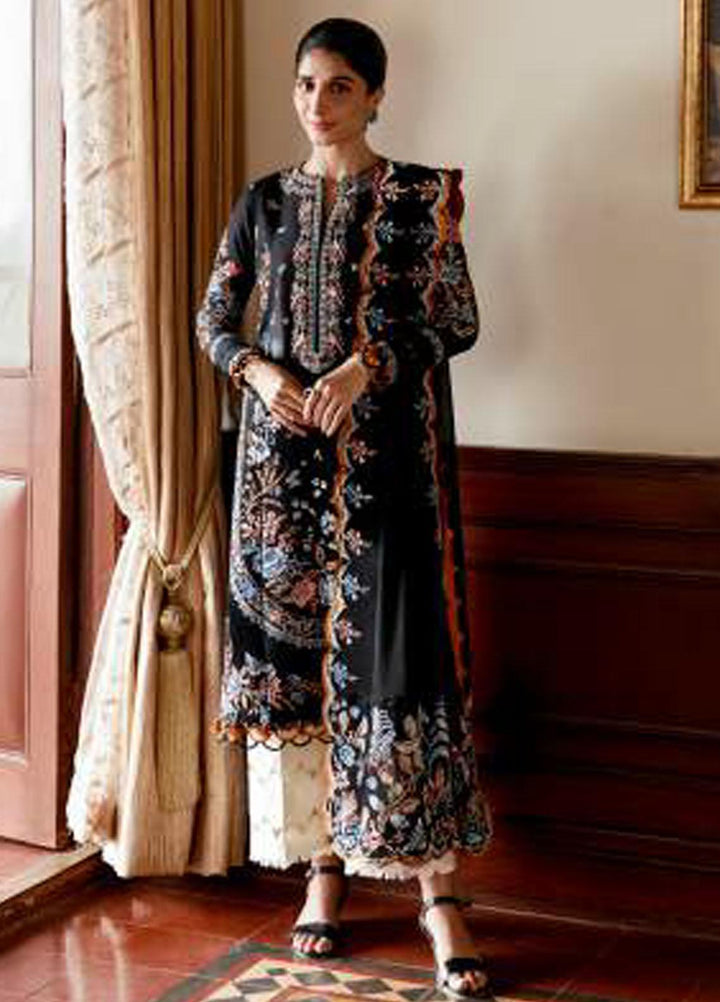 Zaha By Khadijah Shah Embroidered Lawn Suits Unstitched 3 Piece ZKS23FU ZF 23-07 Irem - Festive Collection