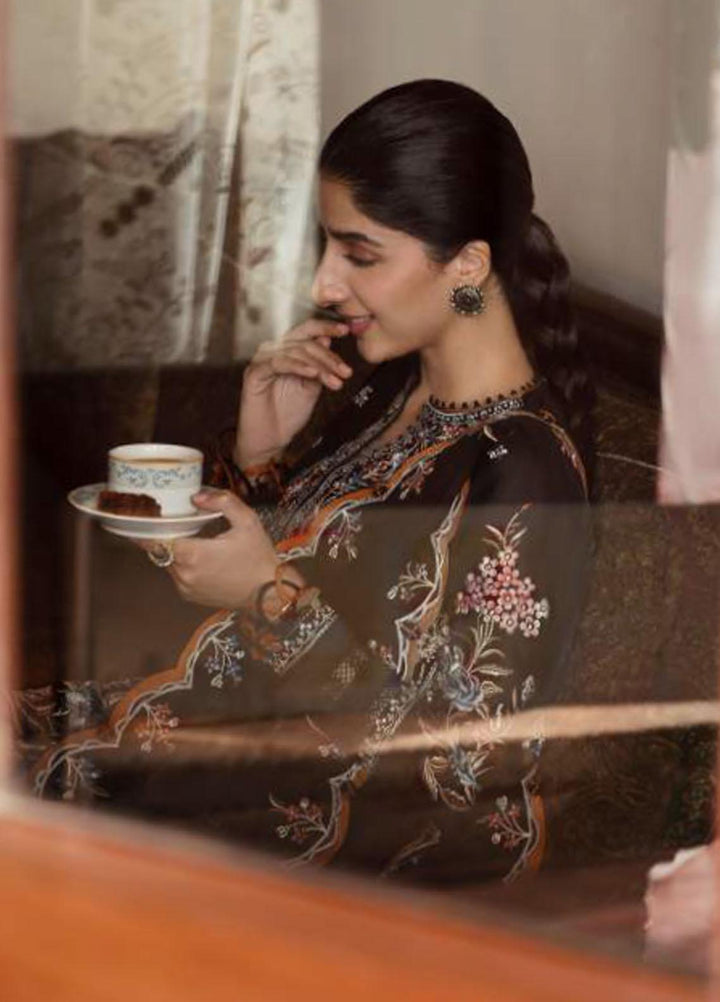 Zaha By Khadijah Shah Embroidered Lawn Suits Unstitched 3 Piece ZKS23FU ZF 23-07 Irem - Festive Collection