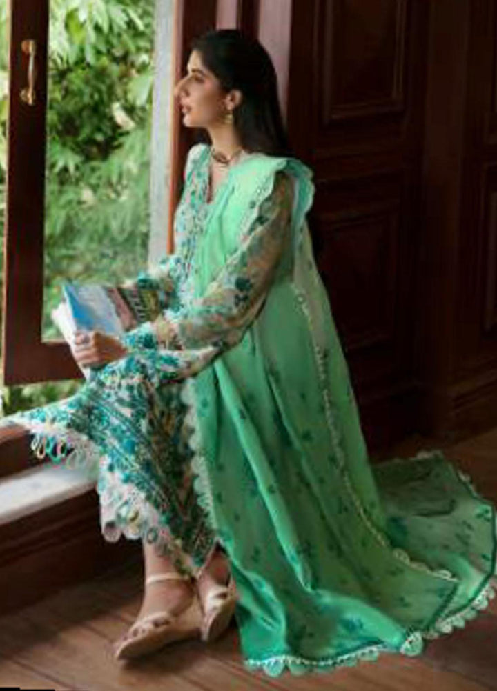 Zaha By Khadijah Shah Embroidered Lawn Suits Unstitched 3 Piece ZKS23FU ZF 23-09 Sena - Festive Collection