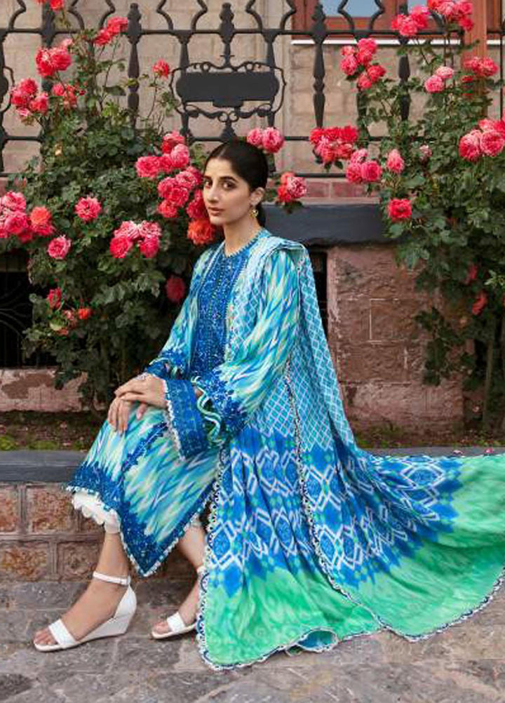 Zaha By Khadijah Shah Embroidered Lawn Suits Unstitched 3 Piece ZKS23FU ZF 23-10 Aysel - Festive Collection