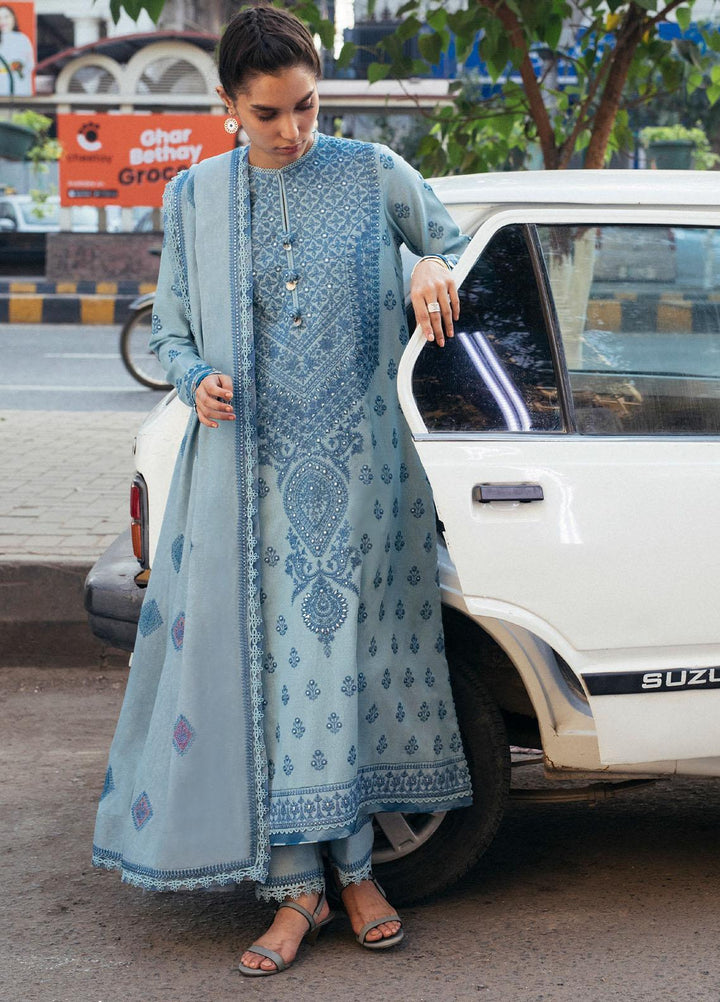 Zaha By Khadijah Shah Embroidered Karandi Suits Unstitched 3 Piece ZKS21HM ZW-21-05 MINA - Winter Collection