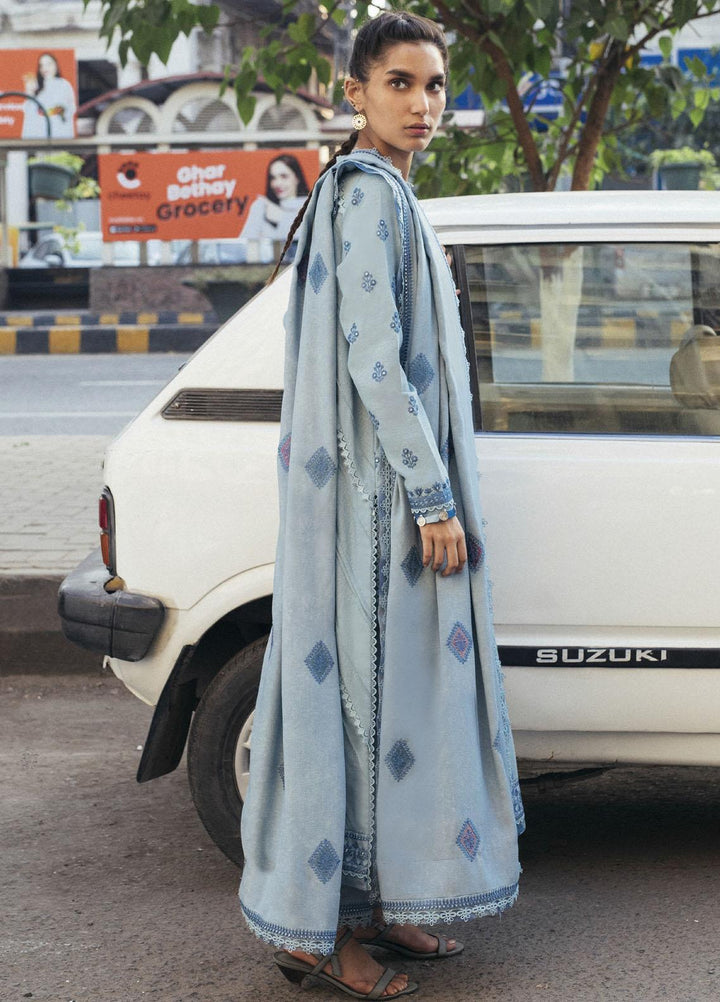 Zaha By Khadijah Shah Embroidered Karandi Suits Unstitched 3 Piece ZKS21HM ZW-21-05 MINA - Winter Collection