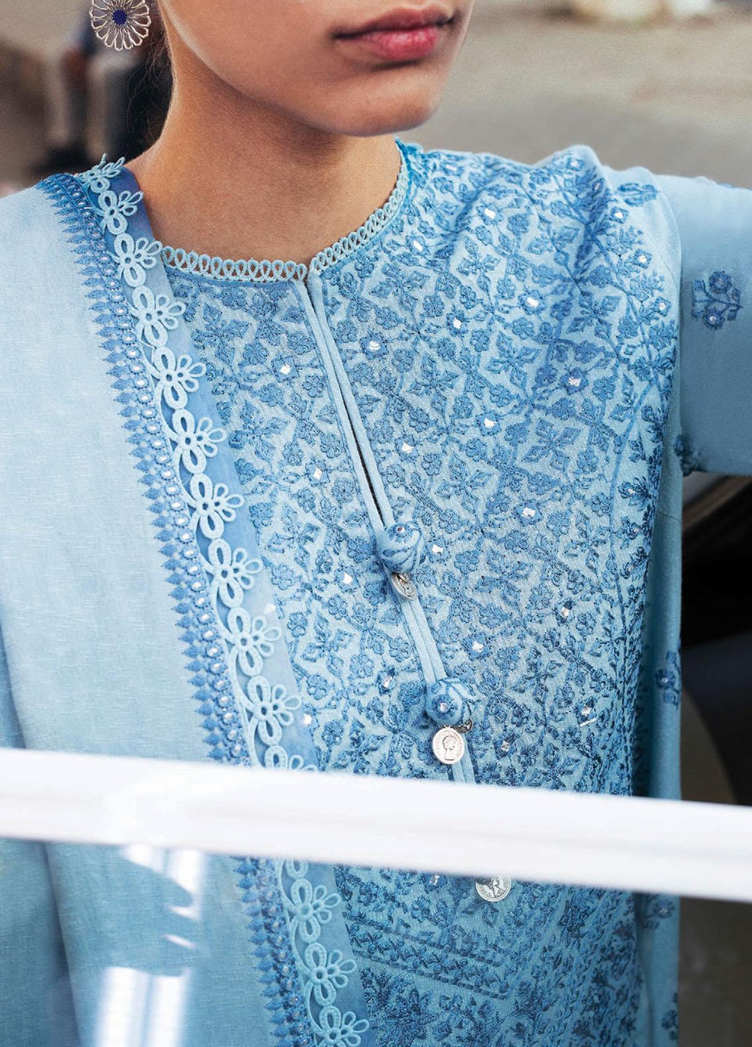 Zaha By Khadijah Shah Embroidered Karandi Suits Unstitched 3 Piece ZKS21HM ZW-21-05 MINA - Winter Collection