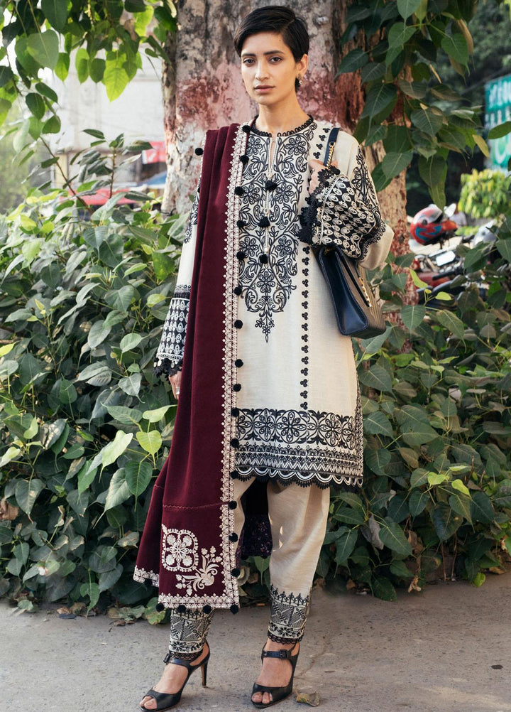 Zaha By Khadijah Shah Embroidered Khaddar Suits Unstitched 3 Piece ZKS21HM ZW-21-09 VIDA - Winter Collection