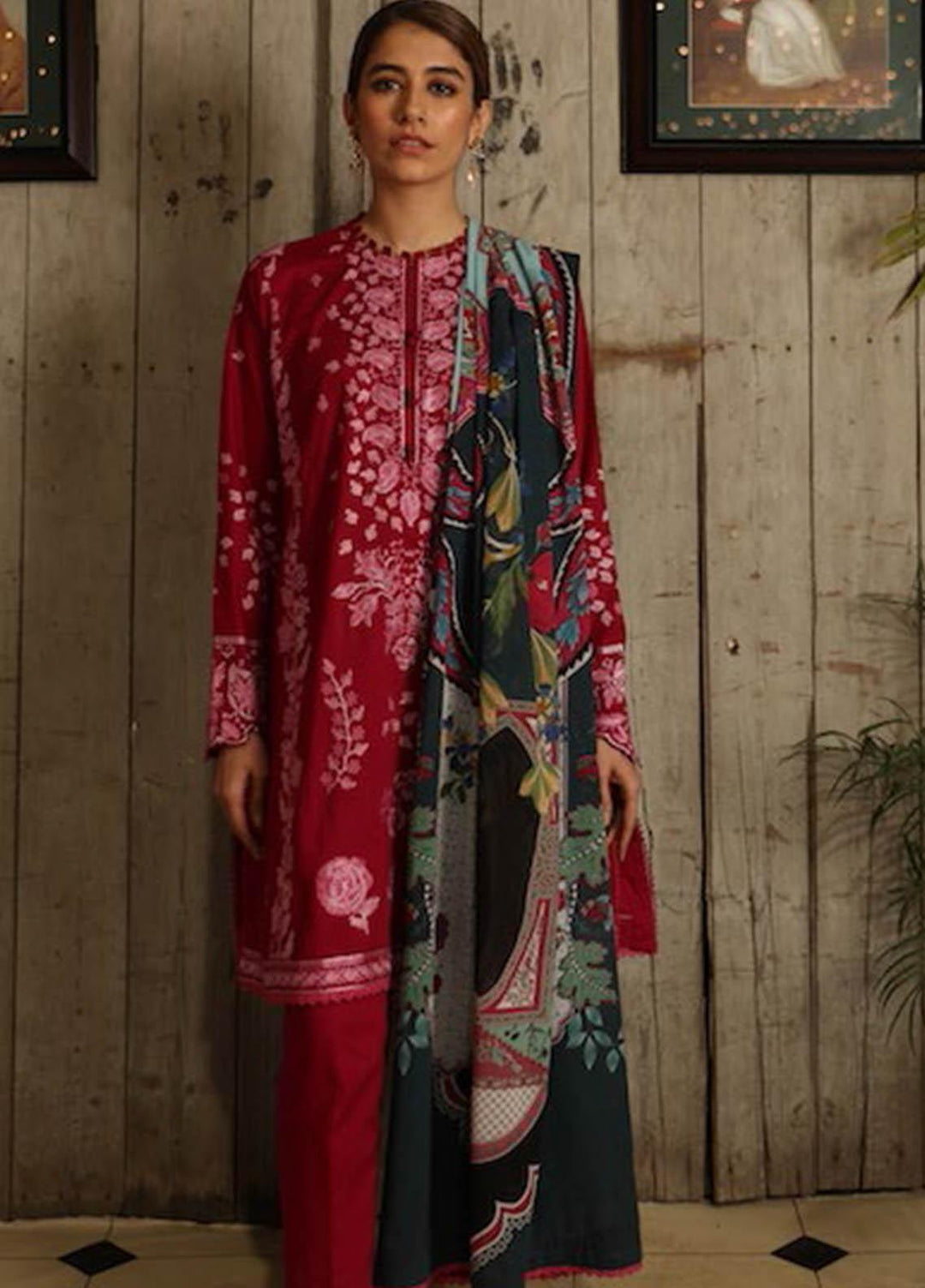 Zaha by Khadijah Shah Embroidered Lawn Suits Unstitched 3 Piece ZKS21L ZL21-12-A LUKHAN - Summer Collection