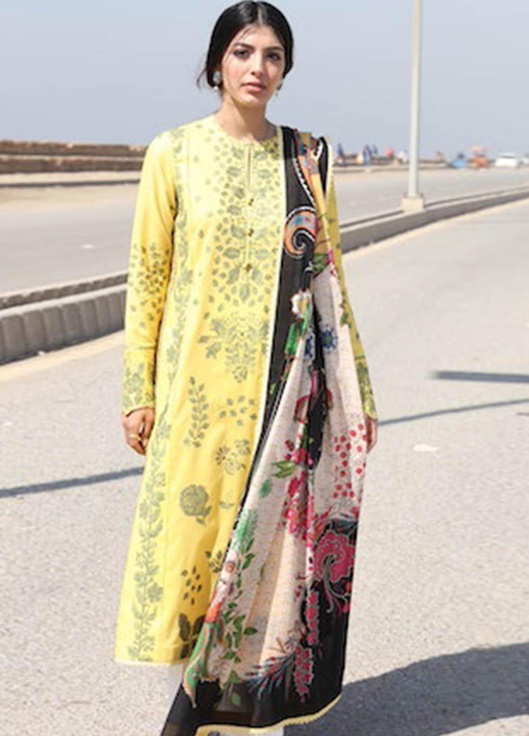 Zaha by Khadijah Shah Embroidered Lawn Suits Unstitched 3 Piece ZKS21L ZL21-12-B LUKHAN - Summer Collection