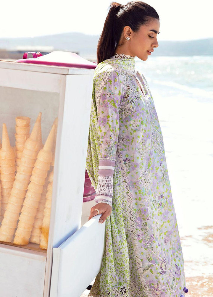 Zaha By Khadijah Shah Embroidered Lawn Suits Unstitched 3 Piece ZKS23L ZL23-03A - Spring / Summer Collection