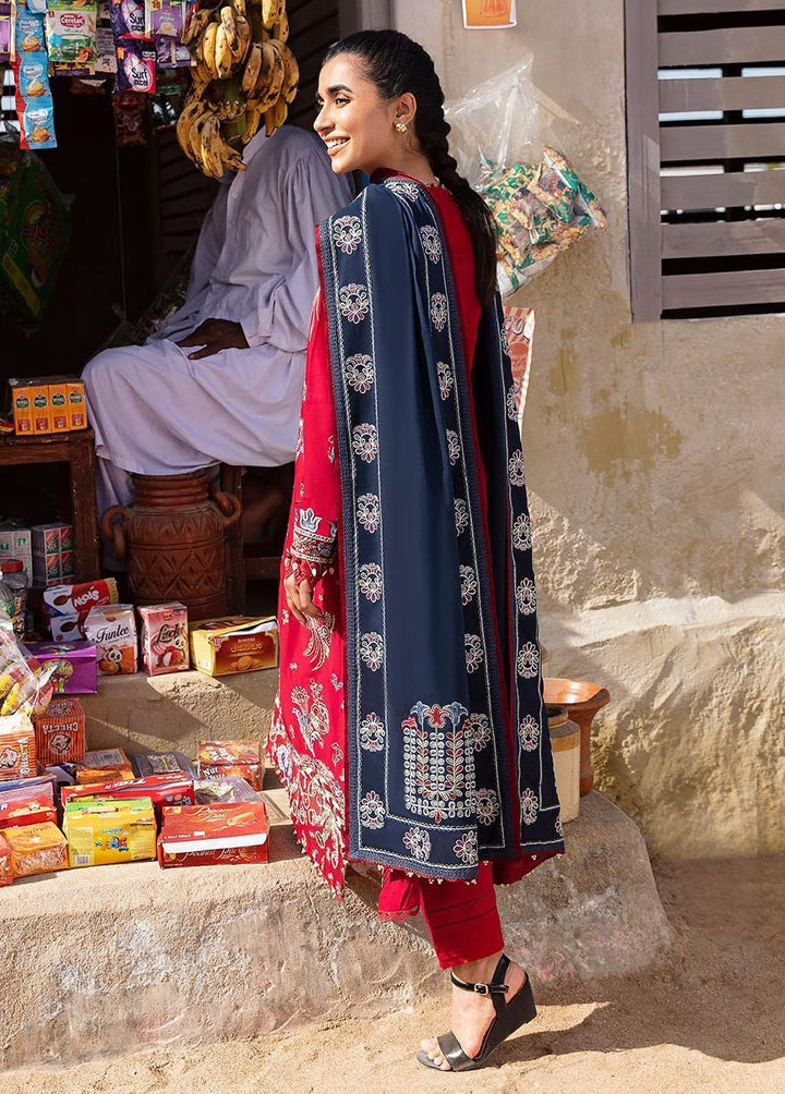 Zaha By Khadijah Shah Embroidered Lawn Suits Unstitched 3 Piece ZKS23L ZL23-05A - Spring / Summer Collection