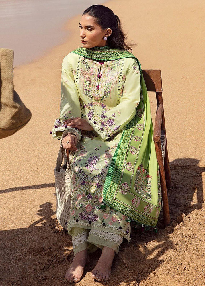 Zaha By Khadijah Shah Embroidered Lawn Suits Unstitched 3 Piece ZKS23L ZL23-05B - Spring / Summer Collection