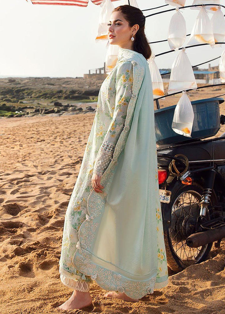 Zaha By Khadijah Shah Embroidered Lawn Suits Unstitched 3 Piece ZKS23L ZL23-08A - Spring / Summer Collection