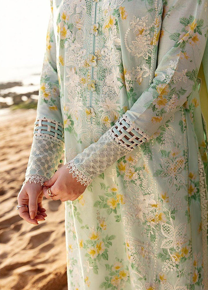 Zaha By Khadijah Shah Embroidered Lawn Suits Unstitched 3 Piece ZKS23L ZL23-08A - Spring / Summer Collection