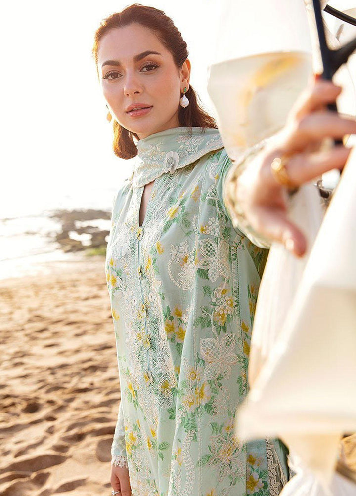 Zaha By Khadijah Shah Embroidered Lawn Suits Unstitched 3 Piece ZKS23L ZL23-08A - Spring / Summer Collection