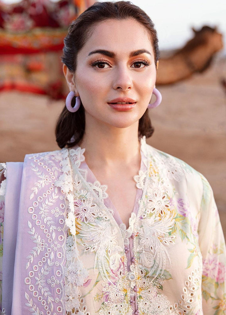 Zaha By Khadijah Shah Embroidered Lawn Suits Unstitched 3 Piece ZKS23L ZL23-09B - Spring / Summer Collection