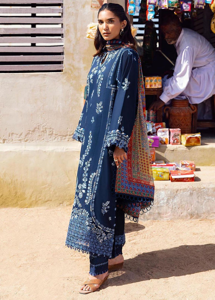 Zaha By Khadijah Shah Embroidered Lawn Suits Unstitched 3 Piece ZKS23L ZL23-10A - Spring / Summer Collection