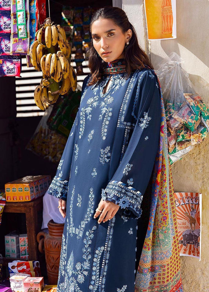 Zaha By Khadijah Shah Embroidered Lawn Suits Unstitched 3 Piece ZKS23L ZL23-10A - Spring / Summer Collection