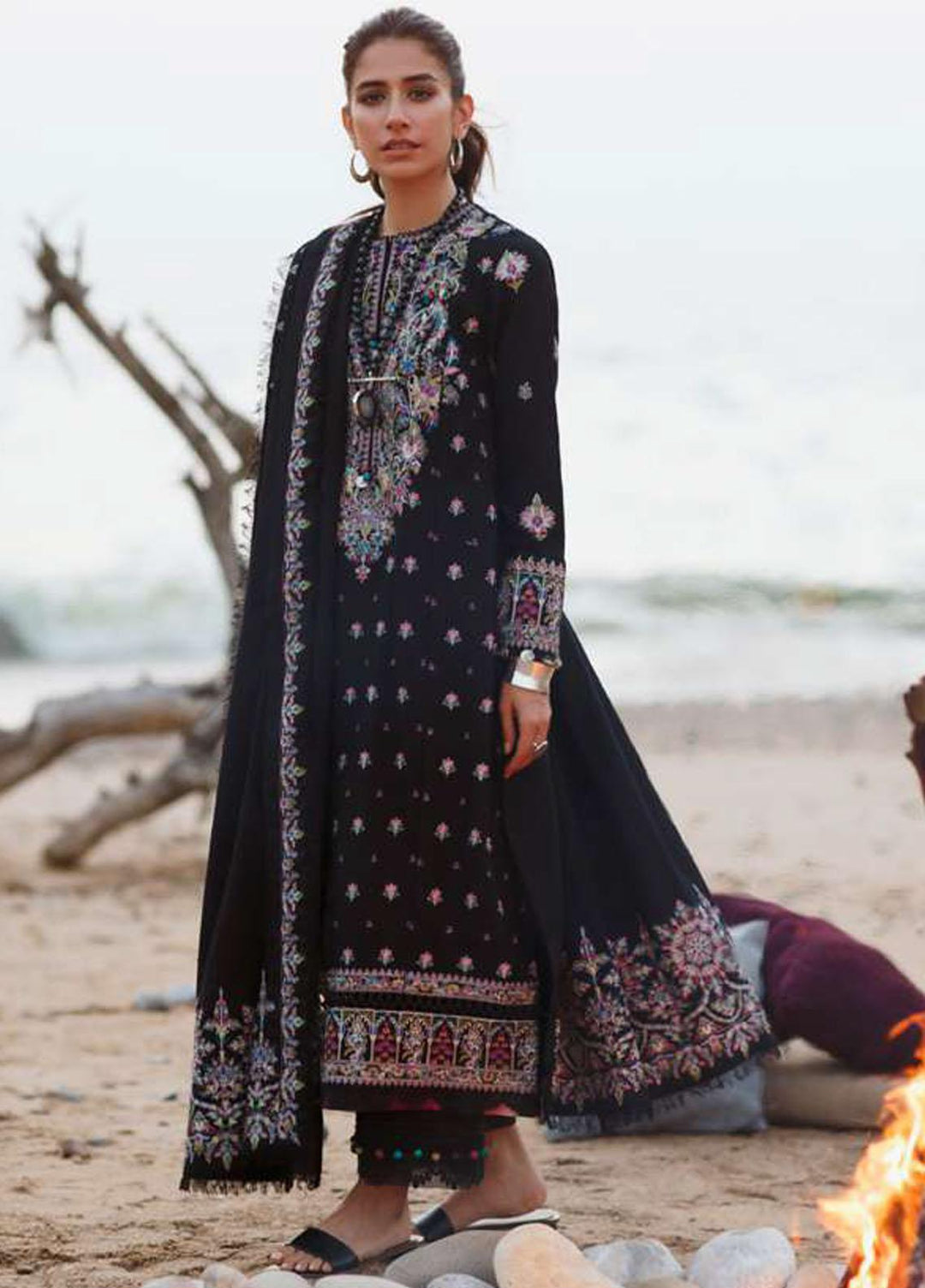 Sahel By Zaha Embroidered Khaddar Suits Unstitched 3 Piece ZKS21S ZW2-21-06 ZHIAN - Winter Collection