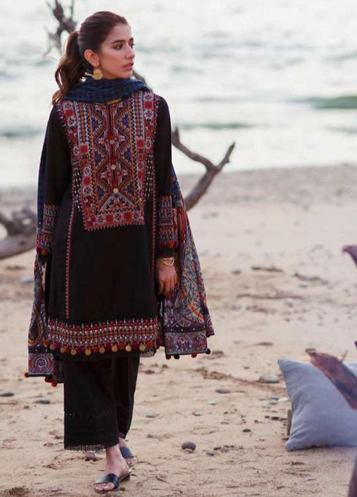 Sahel By Zaha Embroidered Khaddar Suits Unstitched 3 Piece ZKS21S ZW2-21-12 QARA - Winter Collection