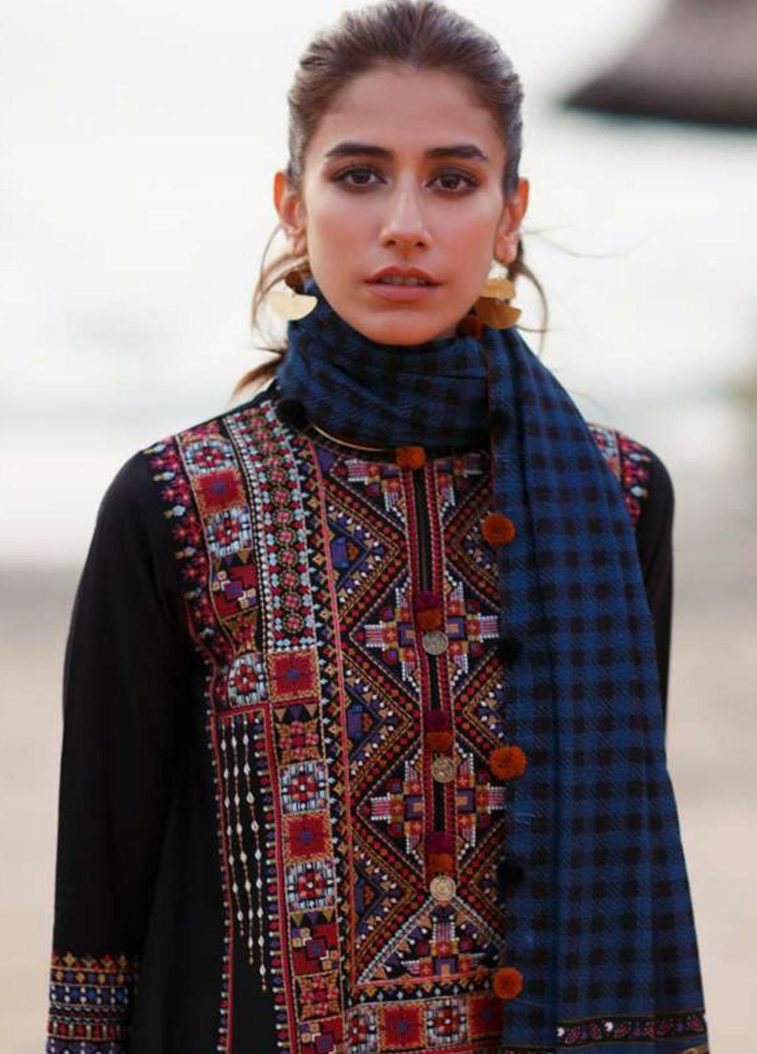 Sahel By Zaha Embroidered Khaddar Suits Unstitched 3 Piece ZKS21S ZW2-21-12 QARA - Winter Collection