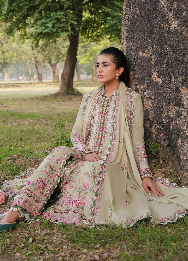 Zaha Embroidered Karandi Suits Unstitched 3 Piece ZKS23W-2 ZW2-23-01 Sarv - Winter Collection