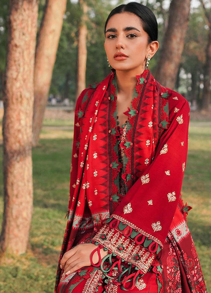 Zaha Embroidered Khaddar Suits Unstitched 3 Piece ZKS23W-2 ZW2-23-05 Lina - Winter Collection