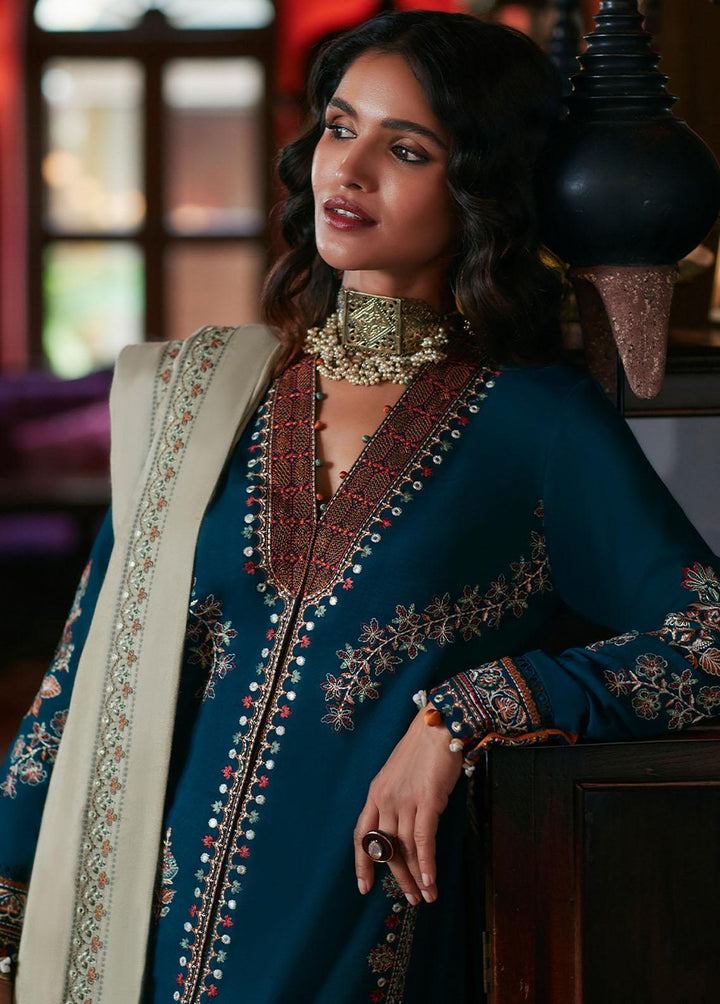 Zaha By Khadijah Shah Embroidered Khaddar Suits Unstitched 3 Piece ZKS22W ZW-22-02 JEHAN - Winter Collection