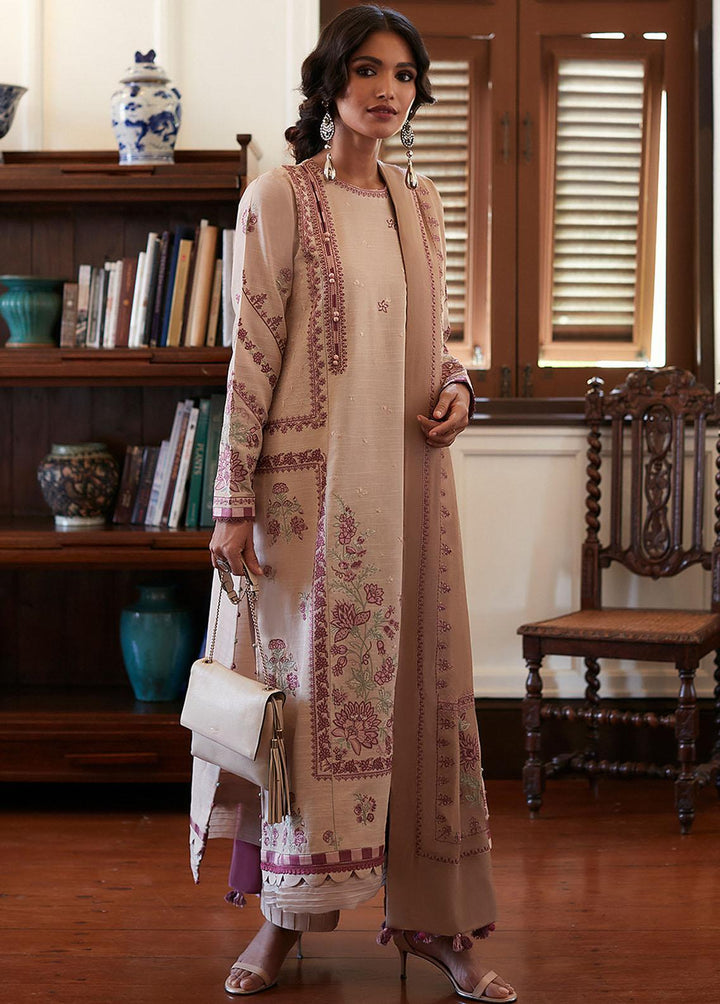 Zaha By Khadijah Shah Embroidered Khaddar Suits Unstitched 3 Piece ZKS22W ZW-22-03 HAYAL - Winter Collection